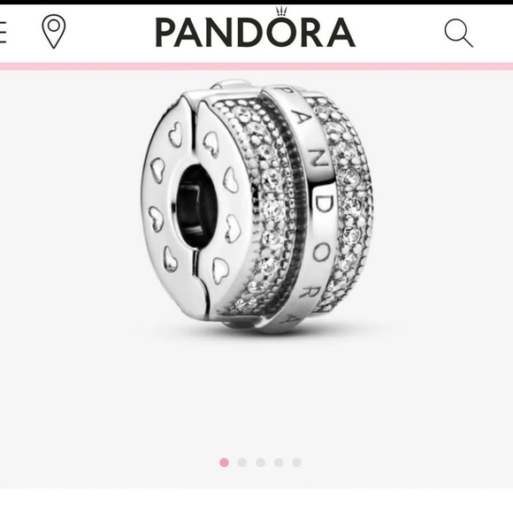 Pandora Sparkling Pavé Clip Charm - Picture 2 of 2